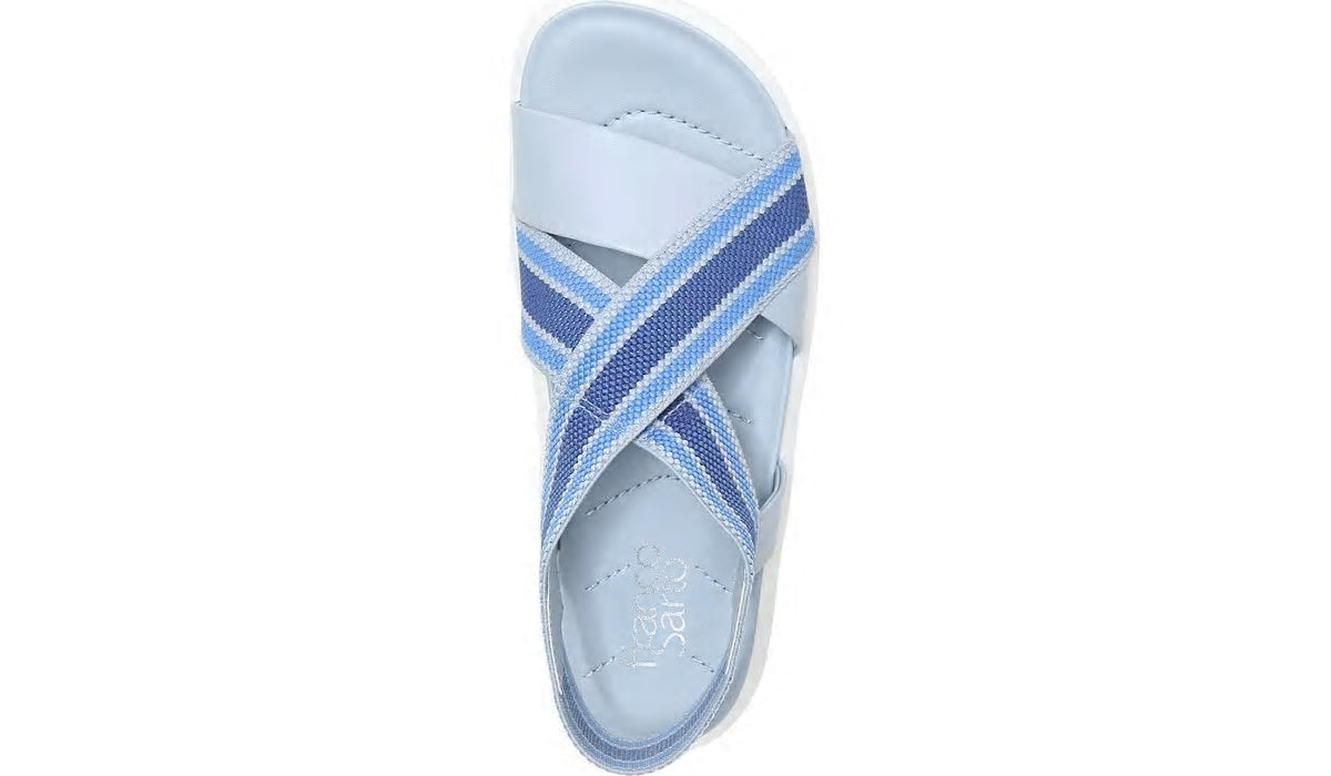 Franco Niko Platform Sandal - Light Blue Leather