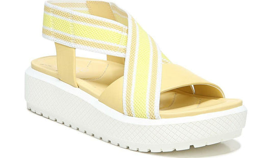Franco Niko Platform Sandal - Light Yellow Leather