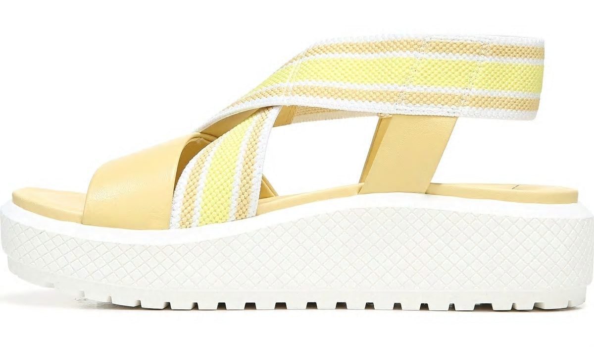 Franco Niko Platform Sandal - Light Yellow Leather