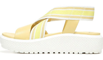 Franco Niko Platform Sandal - Light Yellow Leather