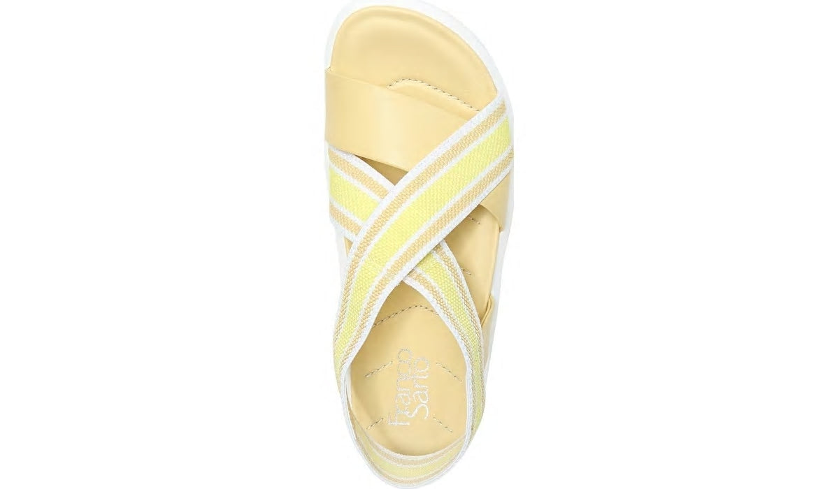 Franco Niko Platform Sandal - Light Yellow Leather