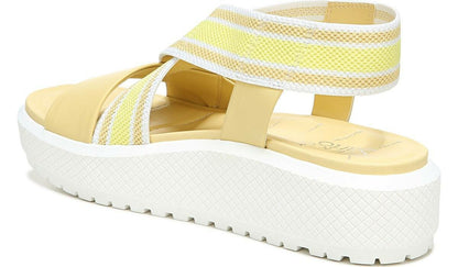 Franco Niko Platform Sandal - Light Yellow Leather