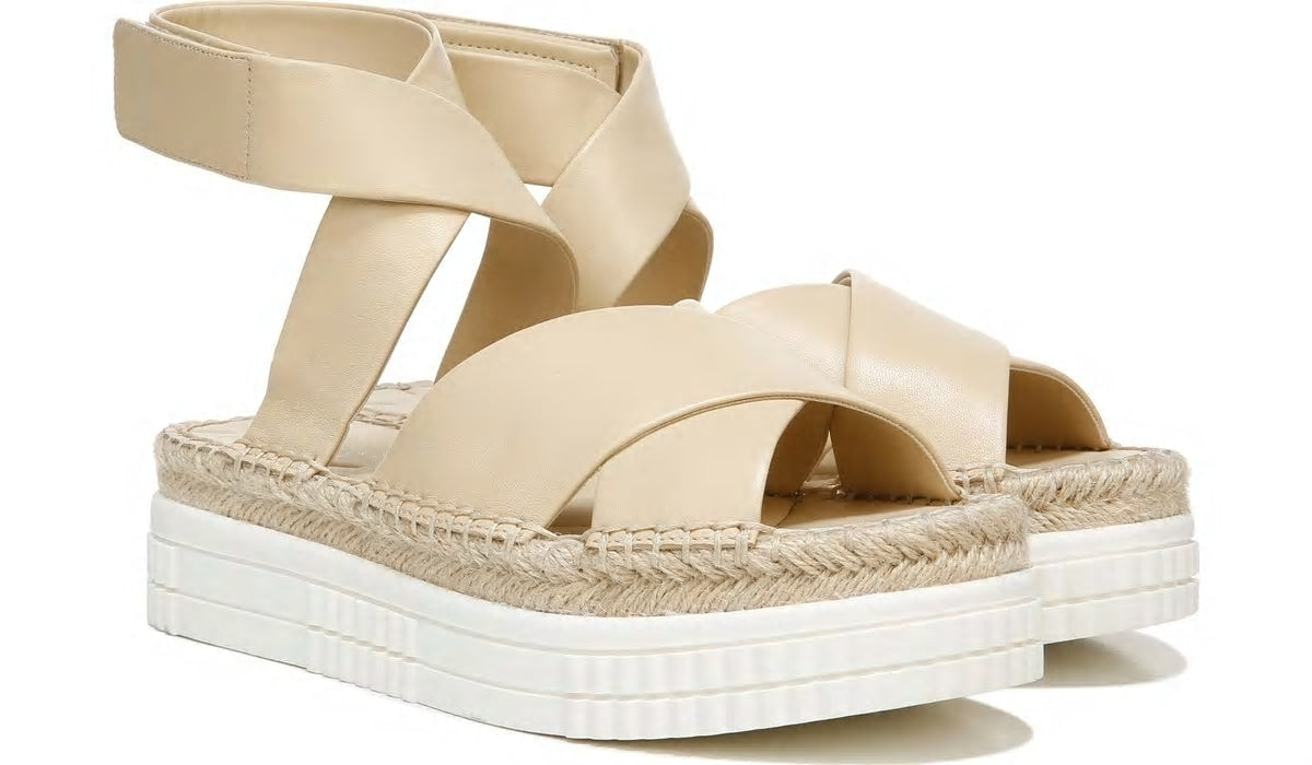 Franco Brock Platform Sandal - Beige Leather