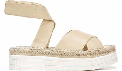Franco Brock Platform Sandal - Beige Leather