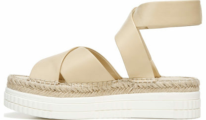 Franco Brock Platform Sandal - Beige Leather