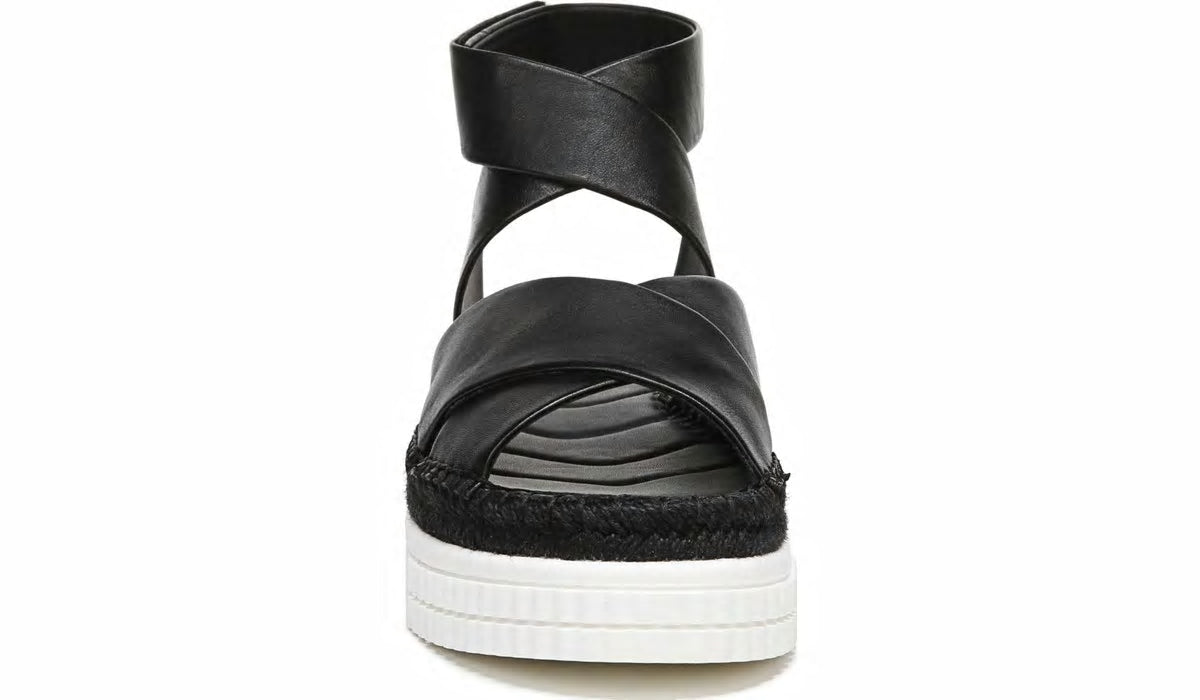 Franco Brock Platform Sandal - Black Leather