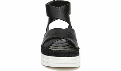 Franco Brock Platform Sandal - Black Leather