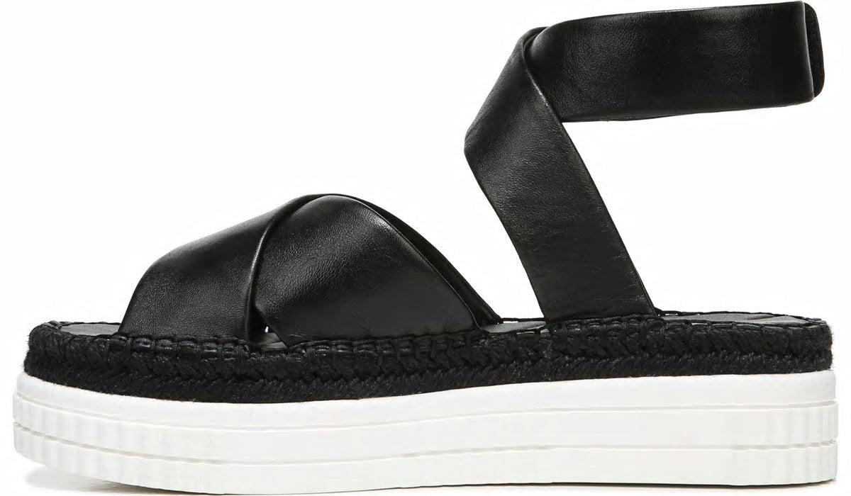 Franco Brock Platform Sandal - Black Leather