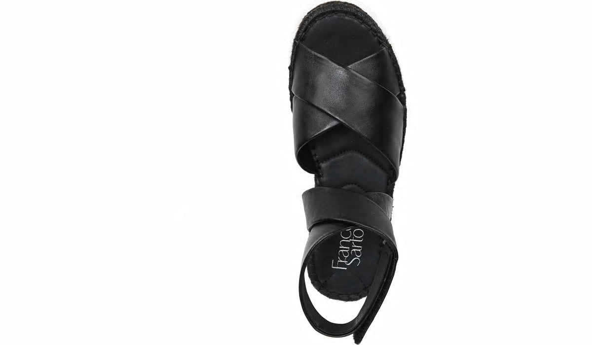 Franco Brock Platform Sandal - Black Leather