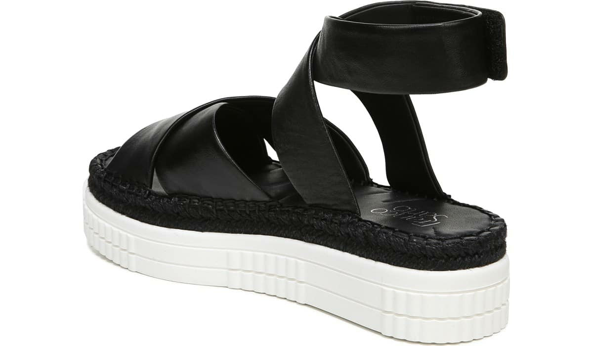 Franco Brock Platform Sandal - Black Leather