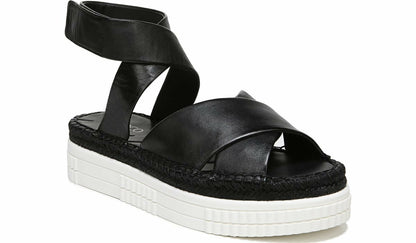 Franco Brock Platform Sandal - Black Leather