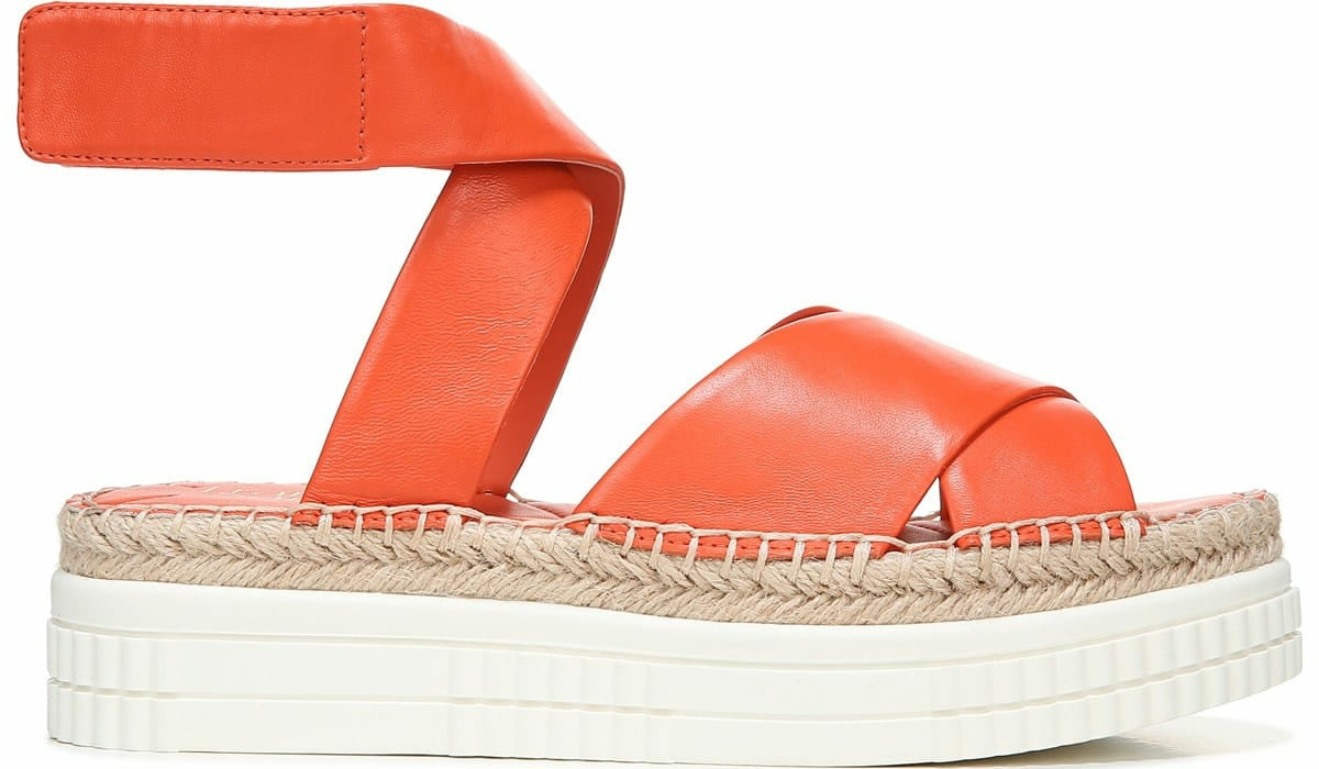 Franco Brock Platform Sandal - Tangerine Leather
