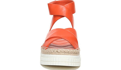 Franco Brock Platform Sandal - Tangerine Leather