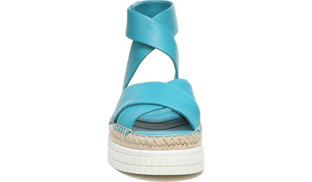 Franco Brock Platform Sandal - Teal Leather