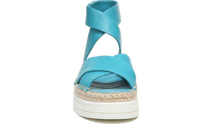 Franco Brock Platform Sandal - Teal Leather