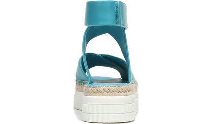 Franco Brock Platform Sandal - Teal Leather