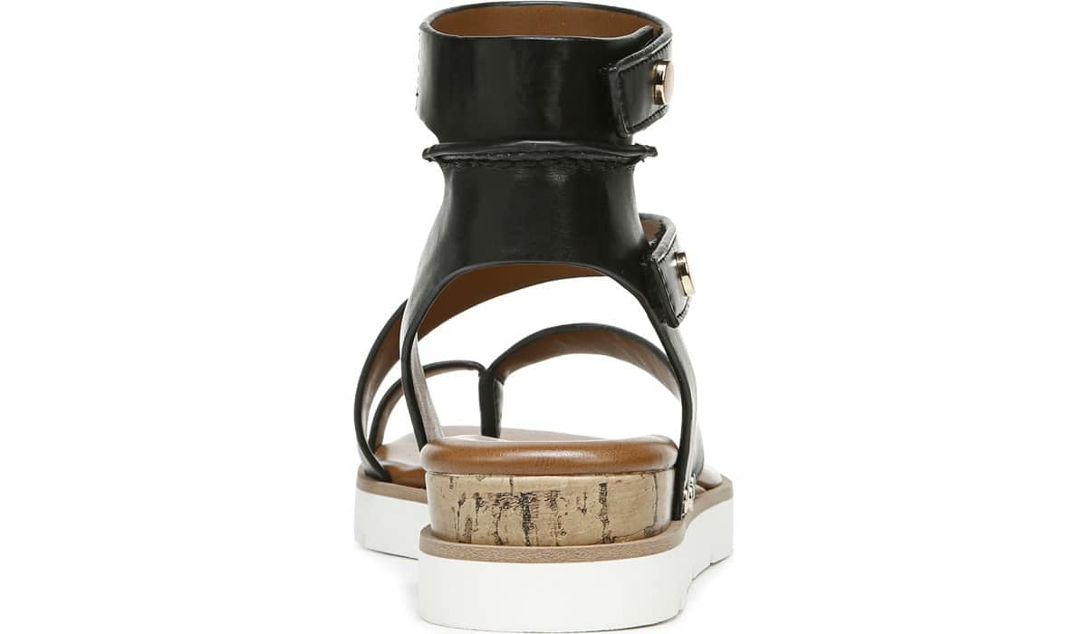 Franco Daven Gladiator Sandal - Black Faux Leather