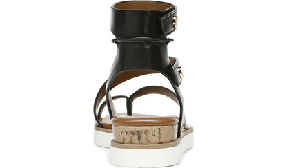 Franco Daven Gladiator Sandal - Black Faux Leather