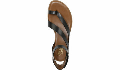Franco Daven Gladiator Sandal - Black Faux Leather