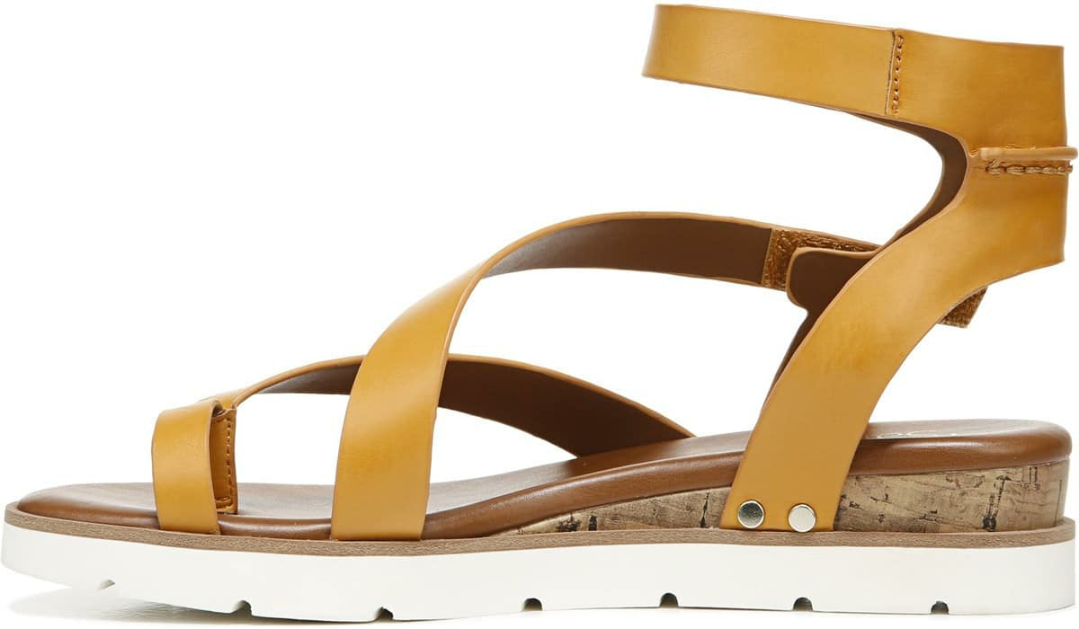 Franco Daven Gladiator Sandal - Goldenrod Faux Leather
