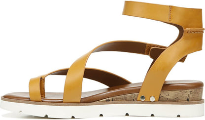Franco Daven Gladiator Sandal - Goldenrod Faux Leather
