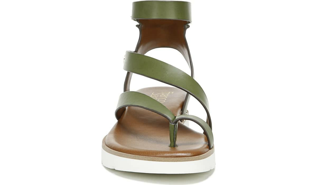 Franco Daven Gladiator Sandal - Olive Faux Leather