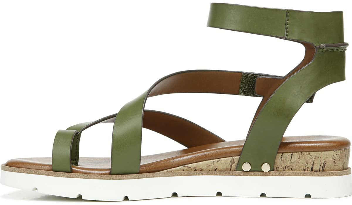 Franco Daven Gladiator Sandal - Olive Faux Leather
