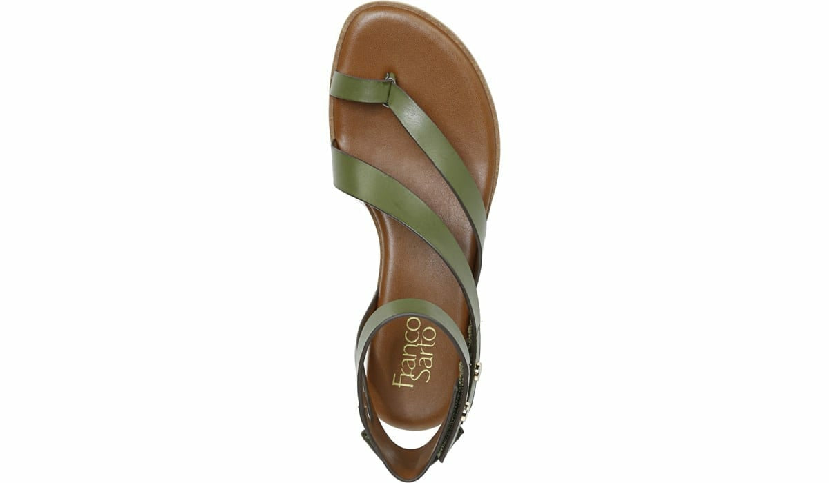 Franco Daven Gladiator Sandal - Olive Faux Leather