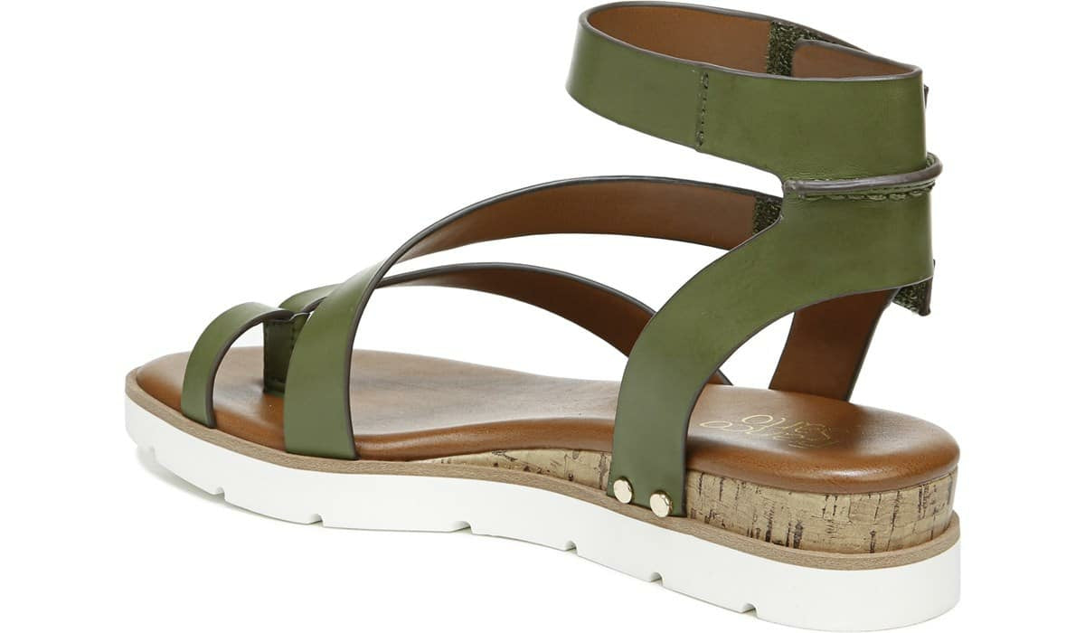 Franco Daven Gladiator Sandal - Olive Faux Leather