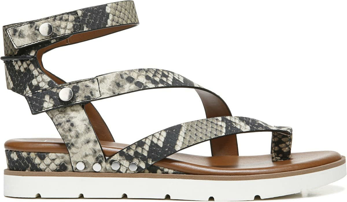 Franco Daven Gladiator Sandal - Roccia Snake Faux Leather