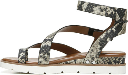 Franco Daven Gladiator Sandal - Roccia Snake Faux Leather