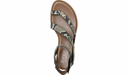 Franco Daven Gladiator Sandal - Roccia Snake Faux Leather