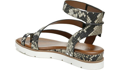 Franco Daven Gladiator Sandal - Roccia Snake Faux Leather