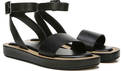 Franco Eden Platform Sandal - Black Leather