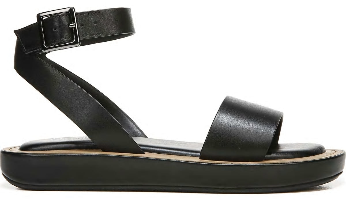 Franco Eden Platform Sandal - Black Leather