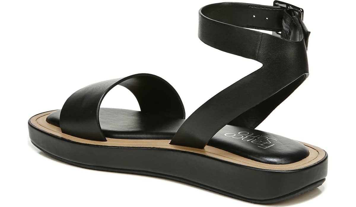 Franco Eden Platform Sandal - Black Leather