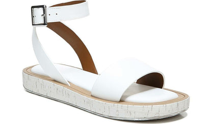 Franco Eden Platform Sandal - White Snake Print Faux Leather