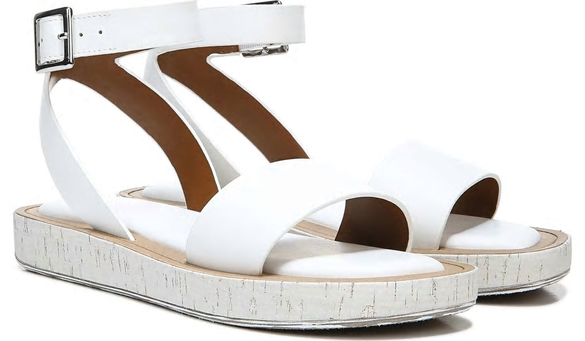 Franco Eden Platform Sandal - White Snake Print Faux Leather