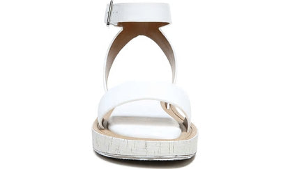 Franco Eden Platform Sandal - White Snake Print Faux Leather