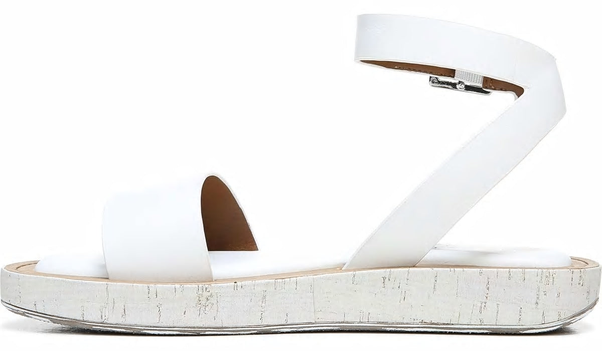 Franco Eden Platform Sandal - White Snake Print Faux Leather