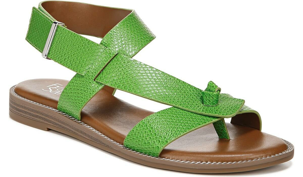 Franco Glenni Sandal - Green Apple Snake Faux Leather