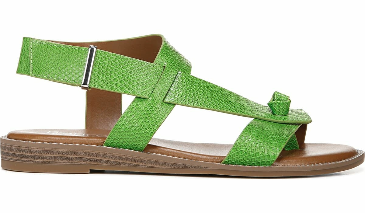 Franco Glenni Sandal - Green Apple Snake Faux Leather