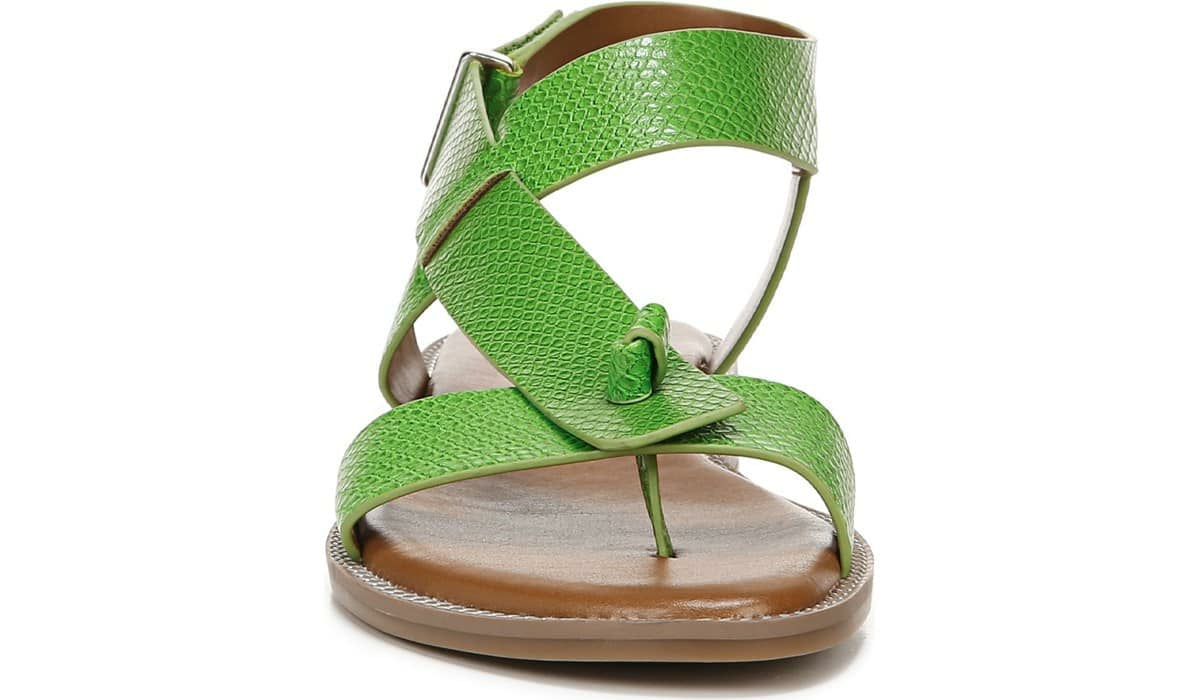 Franco Glenni Sandal - Green Apple Snake Faux Leather