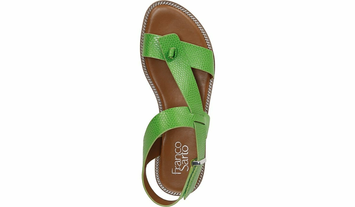 Franco Glenni Sandal - Green Apple Snake Faux Leather