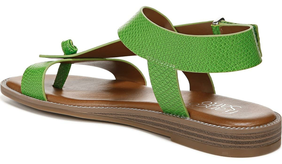 Franco Glenni Sandal - Green Apple Snake Faux Leather
