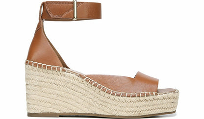 Franco Camera Espadrille Wedge Sandal - Cognac Leather