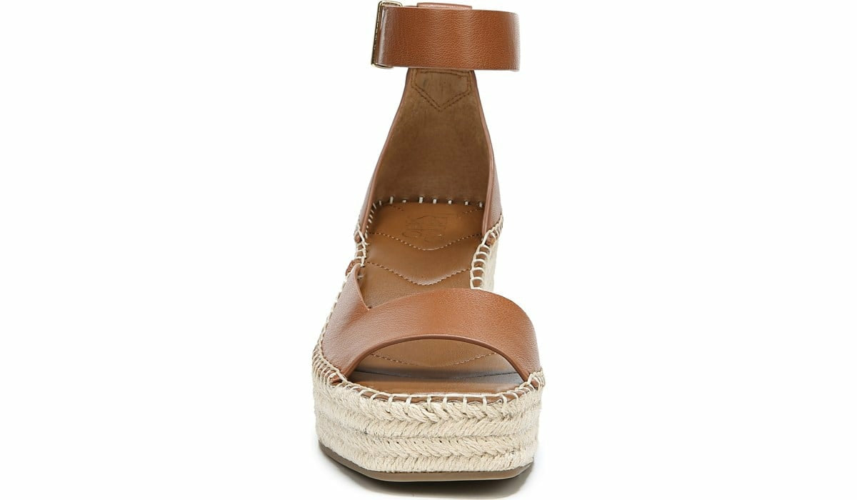 Franco Camera Espadrille Wedge Sandal - Cognac Leather