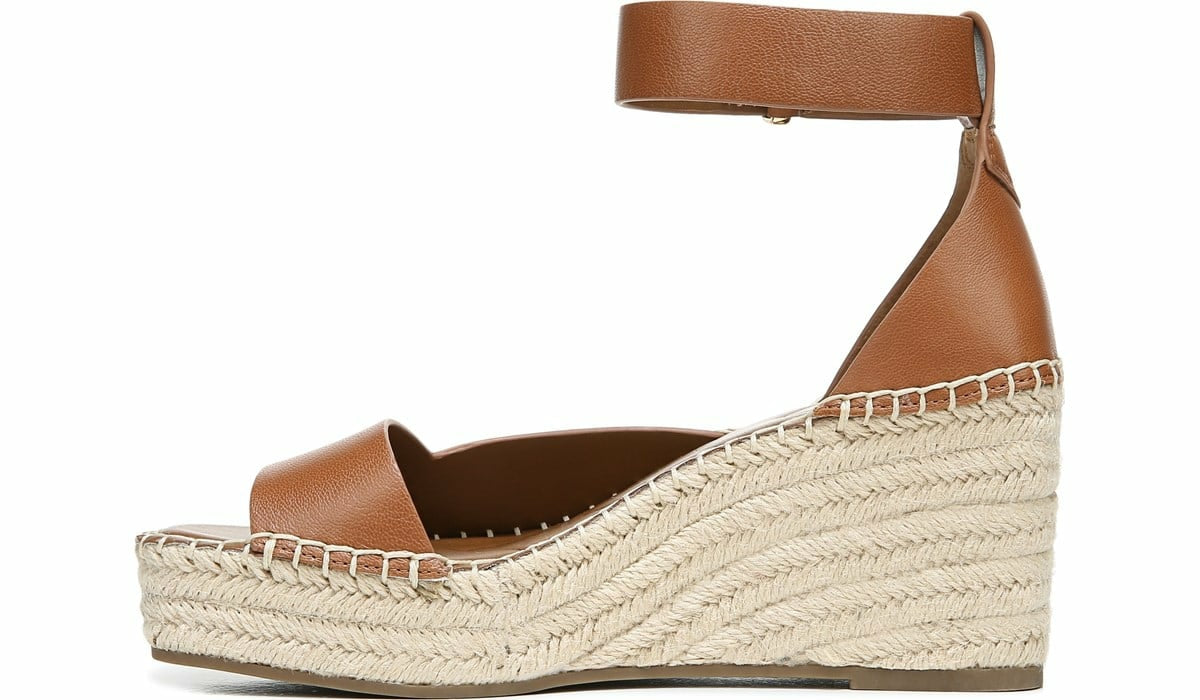 Franco Camera Espadrille Wedge Sandal - Cognac Leather