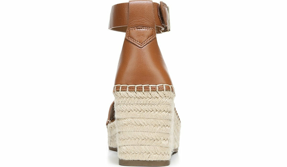 Franco Camera Espadrille Wedge Sandal - Cognac Leather