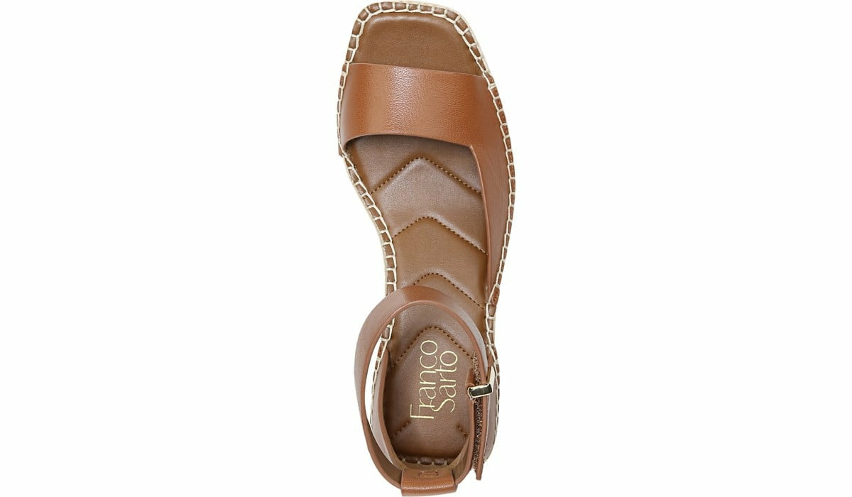 Franco Camera Espadrille Wedge Sandal - Cognac Leather